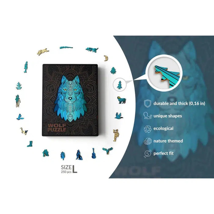 Wolf 250 Piece Wooden Jigsaw Puzzle Geek Toys - for just $99.99! 