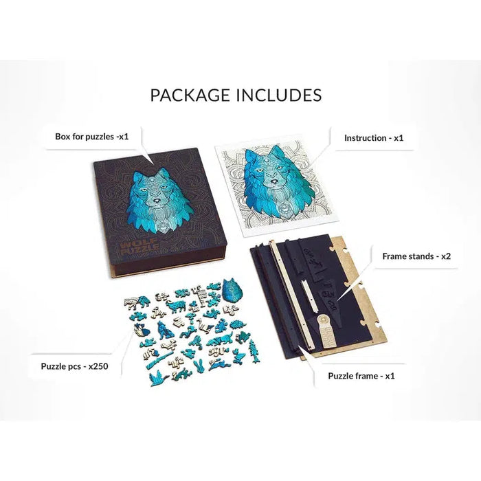 Wolf 250 Piece Wooden Jigsaw Puzzle Geek Toys - for just $99.99! 