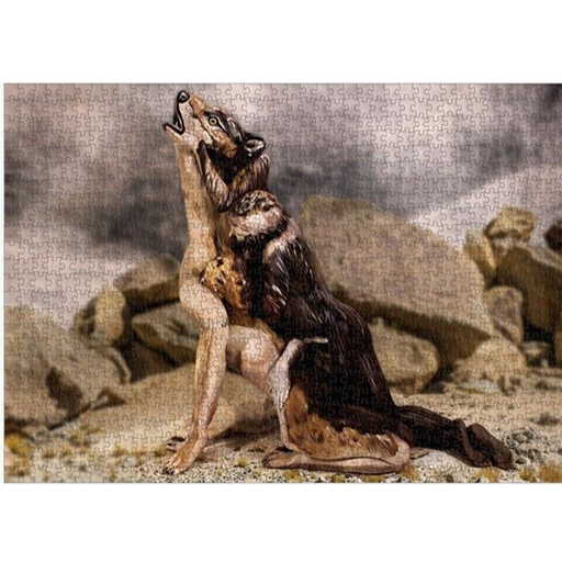 Wolf Body Painting 1000 Piece Jigsaw Puzzle Funwares - for just $14.99! 