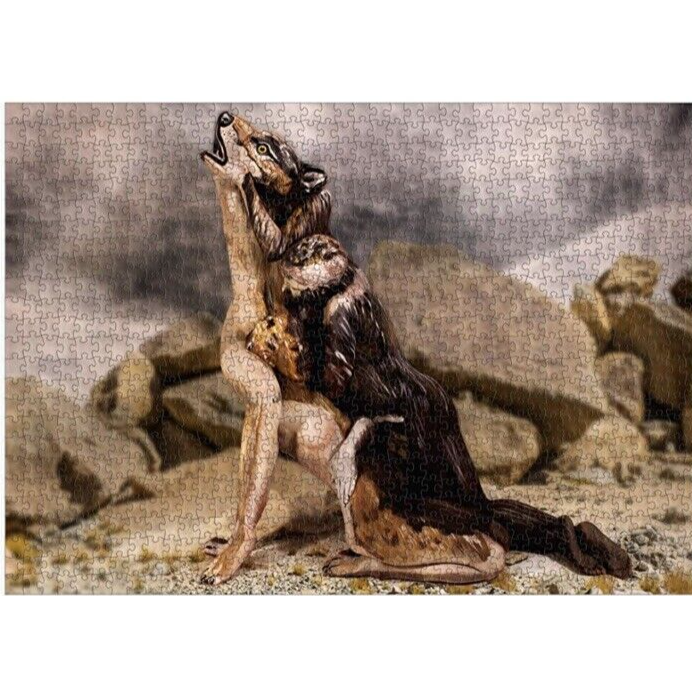 Wolf Body Painting 1000 Piece Jigsaw Puzzle Funwares - for just $14.99! 