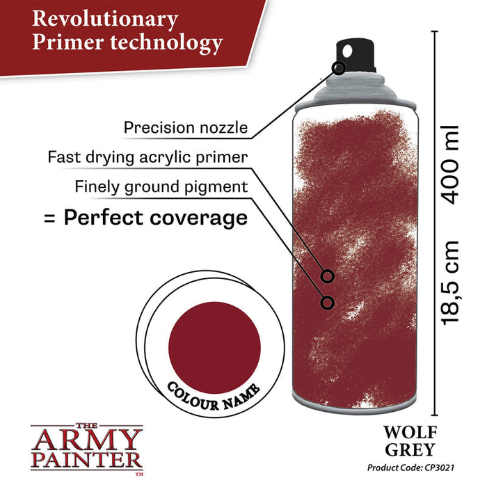 Army Painter Colour Primer: Wolf Grey - for just $17.99! 