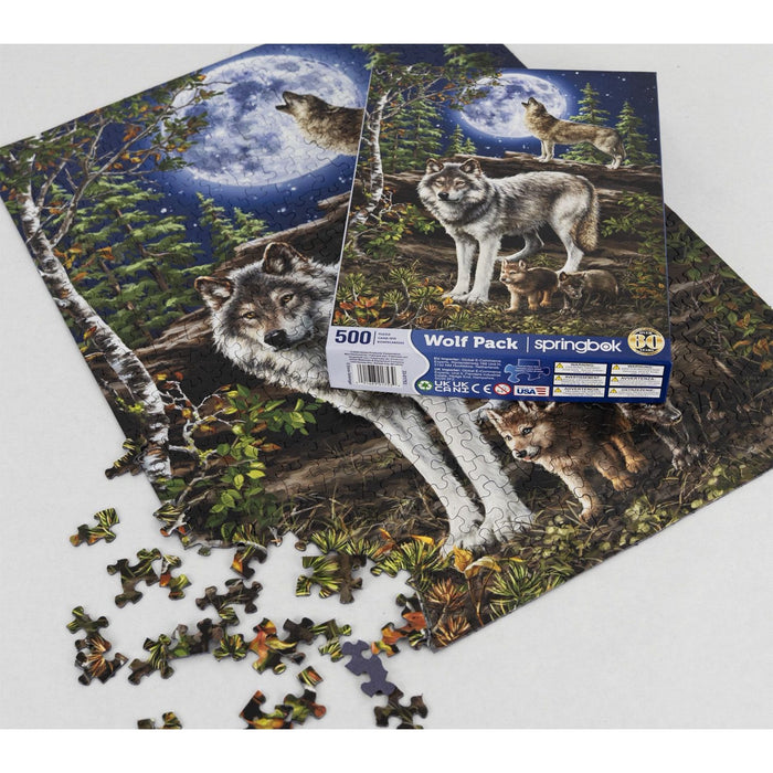 Wolf Pack 500 Piece Jigsaw Puzzle Springbok - for just $17.99! 