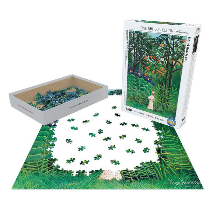 Woman Walking in an Exotic Forest 1000 Piece Jigsaw Puzzle Eurographics - for just $19.99! 