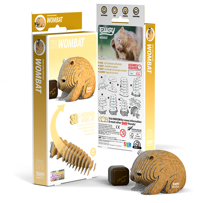 Wombat 3D Cardboard Model Kit Eugy - for just $11.99! 