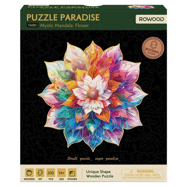 Wooden Puzzle: Mystic Mandala Flower - for just $23.99! 