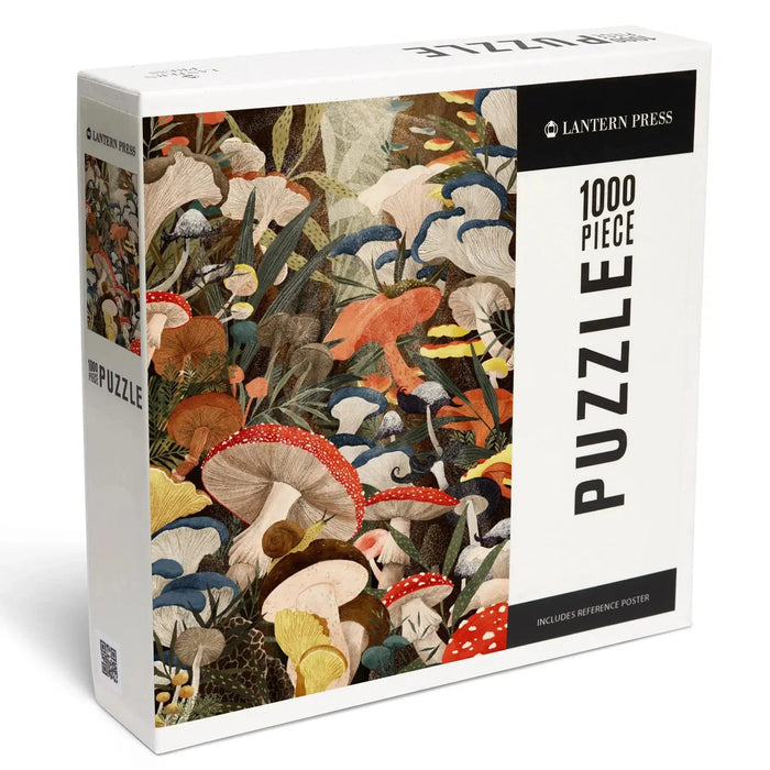 Woodland Mushrooms 1000 Piece Jigsaw Puzzle Lantern Press - for just $29.99! 