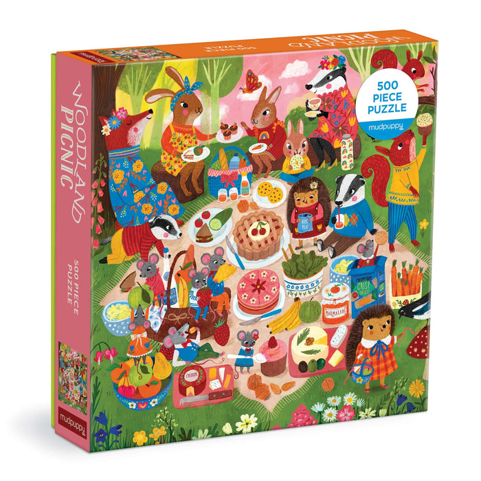 Woodland Picnic 500 Piece Jigsaw Puzzle Mudpuppy - for just $17.99! 