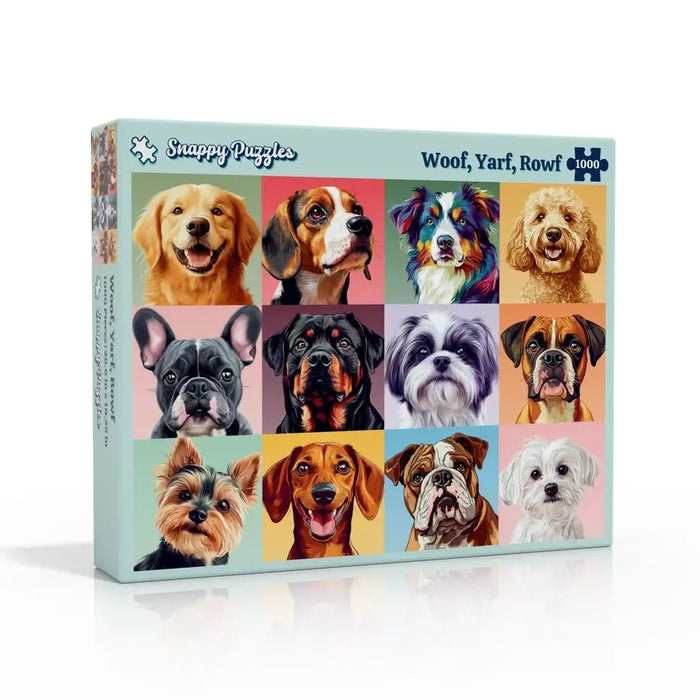 Woof, Yarf, Rowf 1000 Piece Jigsaw Puzzle Snappy - for just $34.99! 