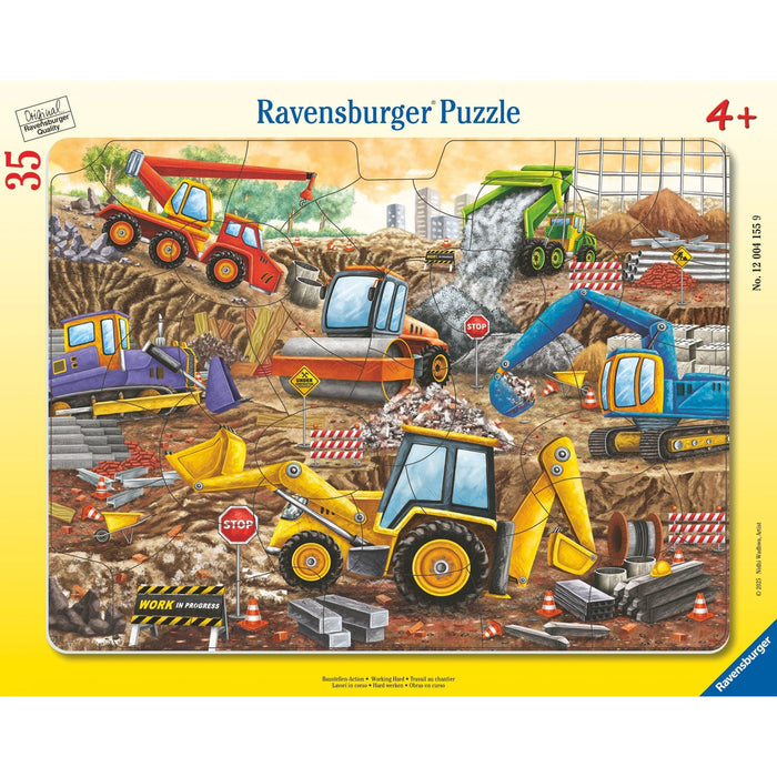 Working Hard 35 Piece Tray Jigsaw Puzzle Ravensburger - for just $7.99! 