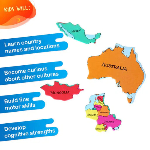 World GeoPuzzle 68 Piece Jigsaw Puzzle Geotoys - for just $21.99! 