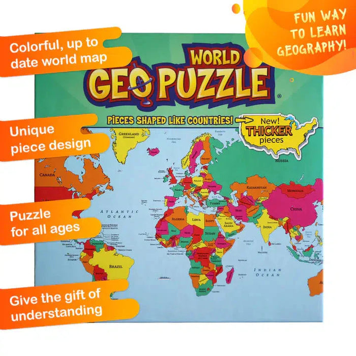 World GeoPuzzle 68 Piece Jigsaw Puzzle Geotoys - for just $21.99! 
