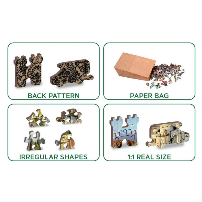 World Landmarks 300 Piece Wood Jigsaw Puzzle Wooden City - for just $24.99! 