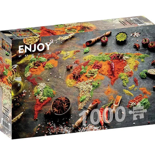 World Map in Spices 1000 Piece Jigsaw Puzzle Enjoy - for just $24.99! 