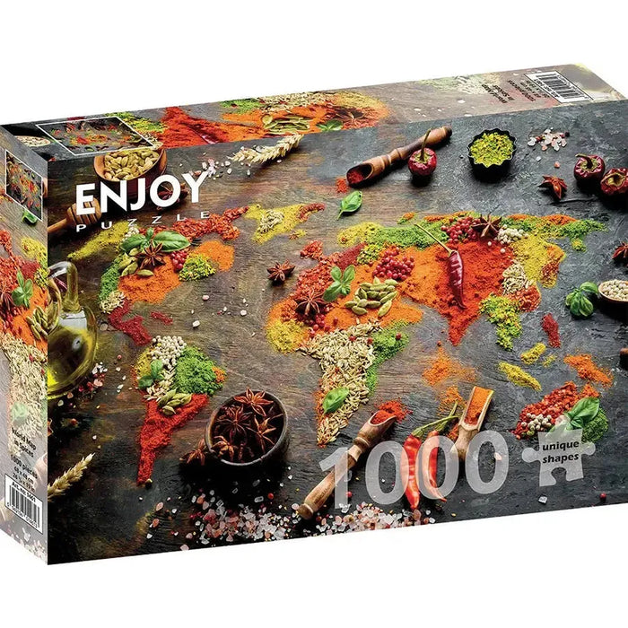 World Map in Spices 1000 Piece Jigsaw Puzzle Enjoy - for just $24.99! 