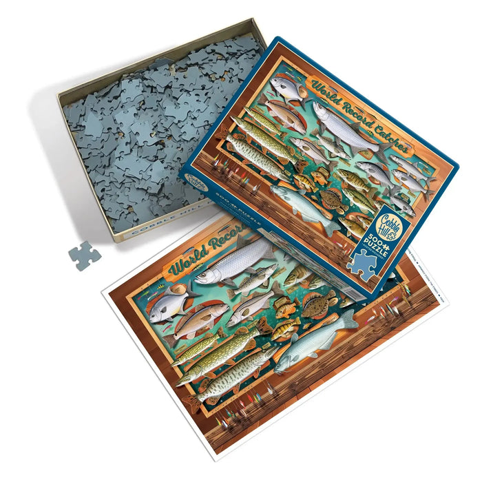 World Record Catches 500 Piece Jigsaw Puzzle Cobble Hill - for just $17.99! 