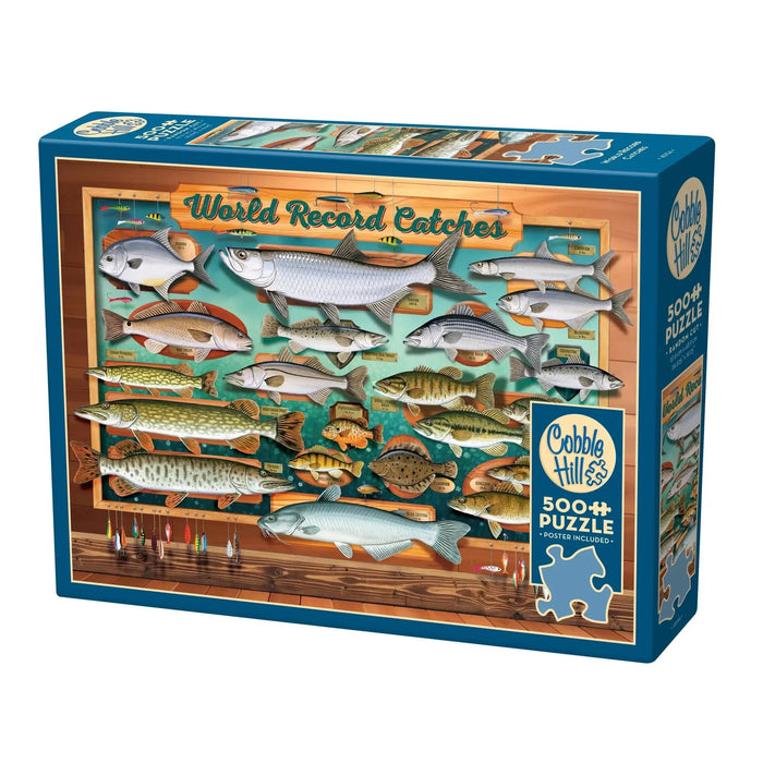 World Record Catches 500 Piece Jigsaw Puzzle Cobble Hill - for just $17.99! 