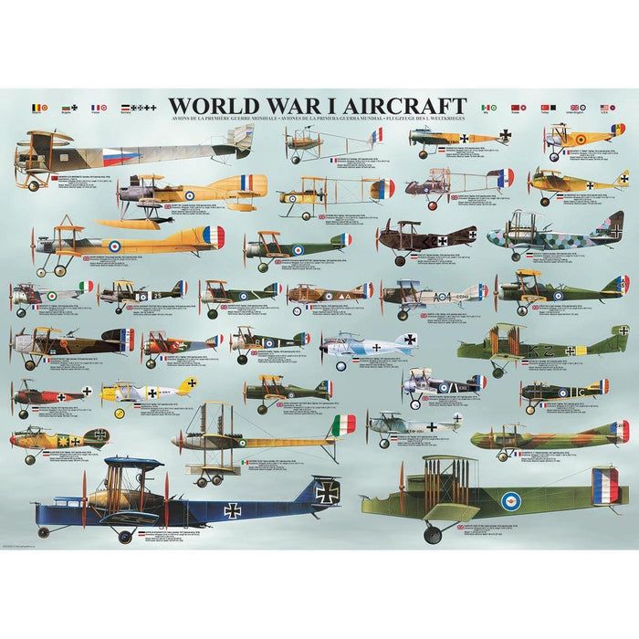 World War 1 Aircraft 1000 Piece Jigsaw Puzzle Eurographics - for just $21.99! 