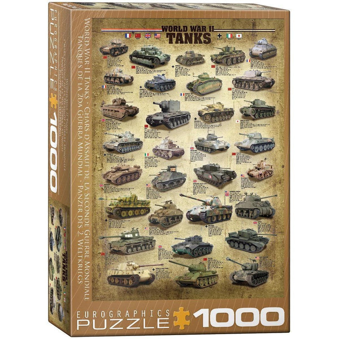 World War 2 Tanks 1000 Piece Jigsaw Puzzle Eurographics - for just $19.99! 