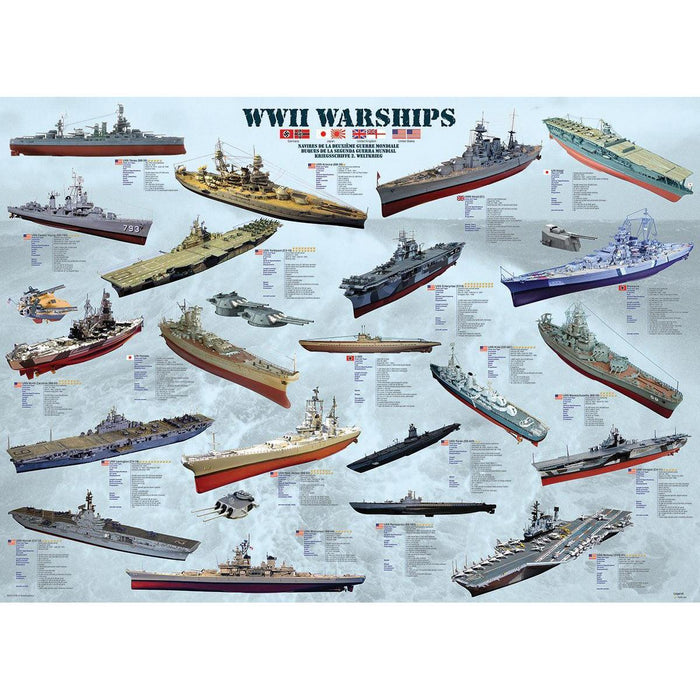 World War 2 Warships 500 Piece Jigsaw Puzzle Eurographics - for just $17.99! 