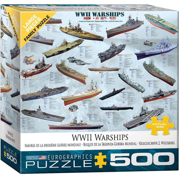 World War 2 Warships 500 Piece Jigsaw Puzzle Eurographics - for just $17.99! 