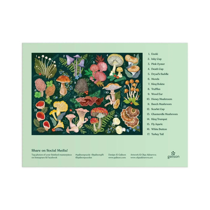 World of Mushrooms 1000 Piece Jigsaw Puzzle Galison - for just $19.99! 