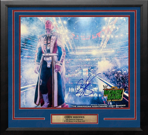 Cody Rhodes 2025 Money in the Bank Autographed 11" x 14" Framed WWE Wrestling Photo Numbered to 250 - for just $129.99! 