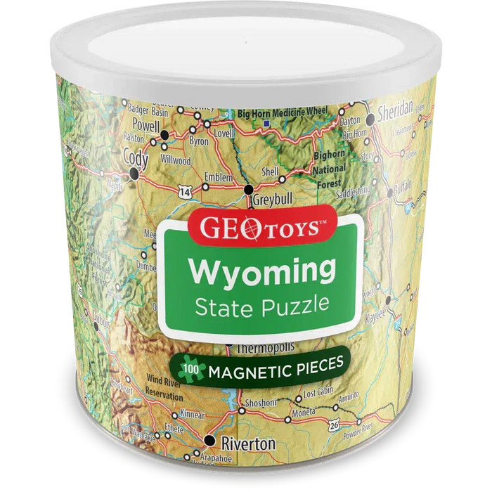 Wyoming State 100 Piece Magnetic Jigsaw Puzzle Geotoys - for just $11.99! 