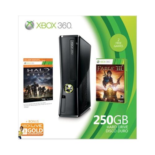 Xbox 360 S (Console-CIB) 250GB Holiday Bundle W/Halo Reach & Fable 3 - Premium Video Game Consoles - Just $199.99! Shop now at Retro Gaming of Denver