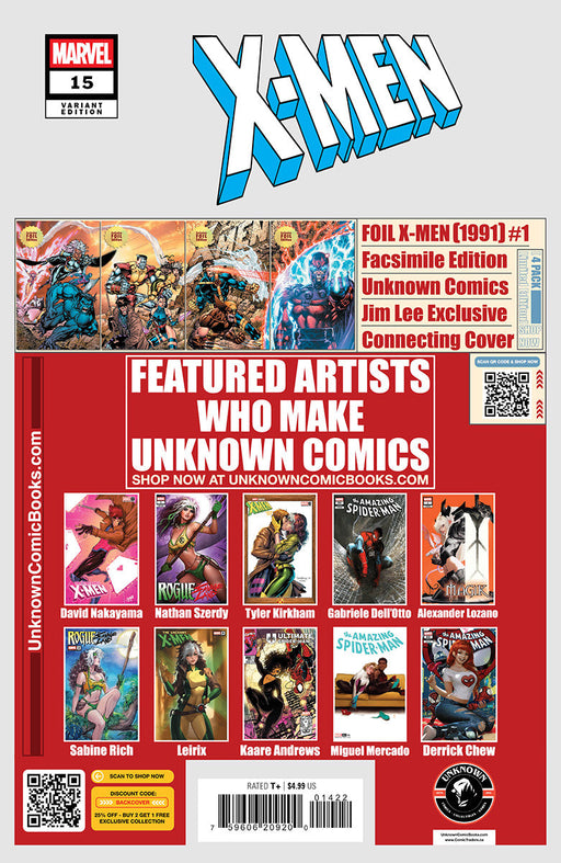 X-Men #15 Unknown Comics Miguel Mercado Exclusive Virgin Var (04/23/2025) - for just $30! 
