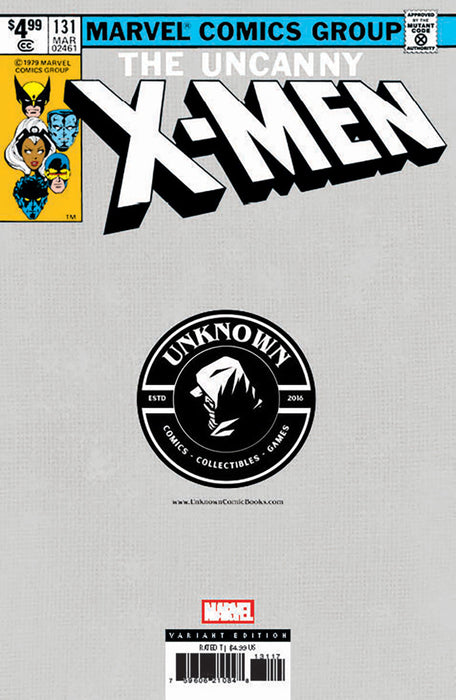 X-Men #131 Facsimile Unknown Comics Dan Panosian Exclusive Virgin Var (01/29/2025) - for just $30! 