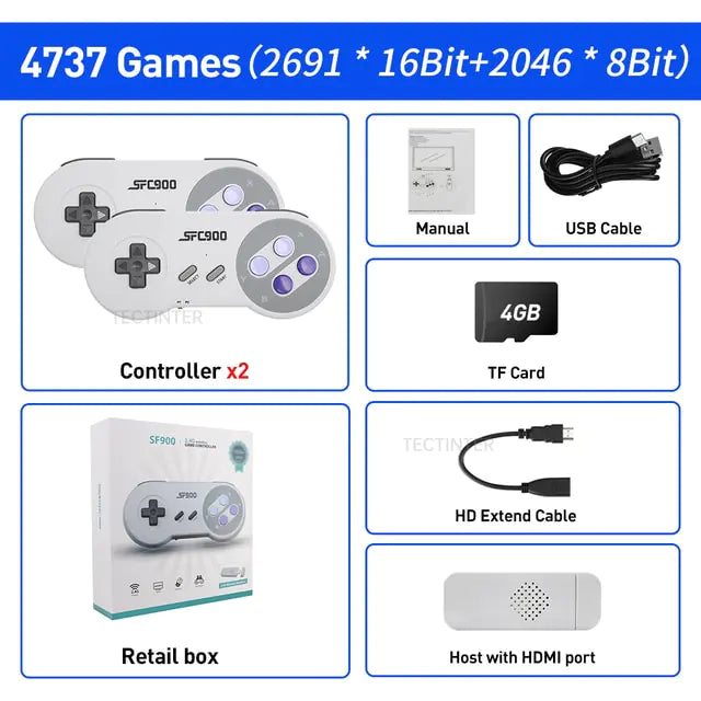 1500 Games HDMI-Compatible Video Game Console for SNES/NES - for just $31.09! 