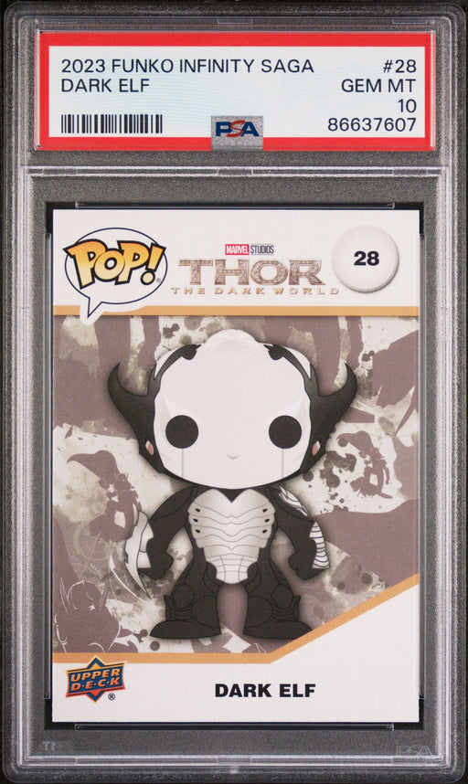 2023 UPPER DECK FUNKO POP MARVEL  DARK ELF  #28  PSA 10 - for just $39! 