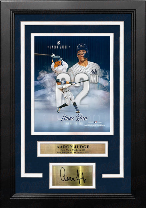 Aaron Judge AL Record 62nd Home Run New York Yankees 8x10 Framed Photo with Engraved Autograph - for just $79.99! 