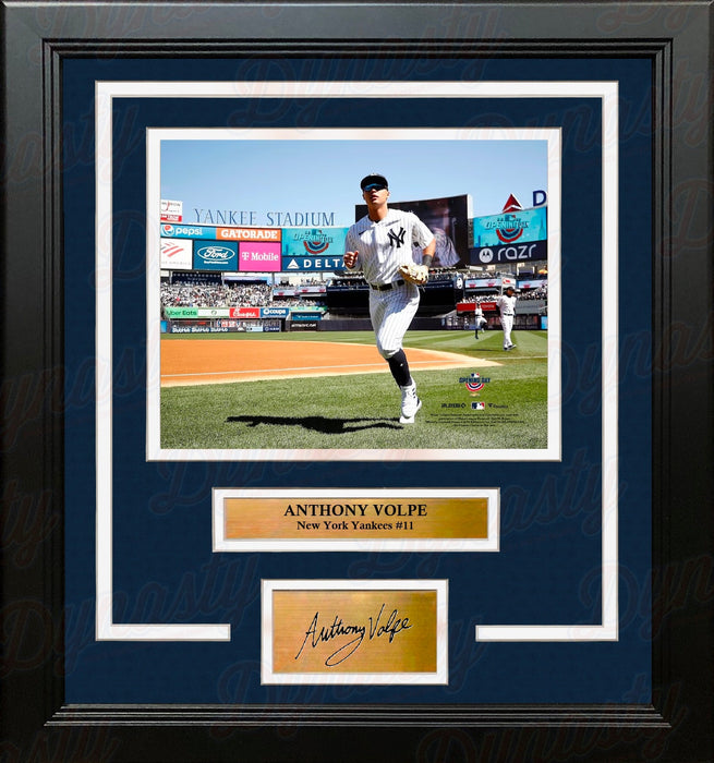 Anthony Volpe Walks Onto the Field New York Yankees 8" x 10" Framed Photo with Engraved Autograph - for just $79.99! 