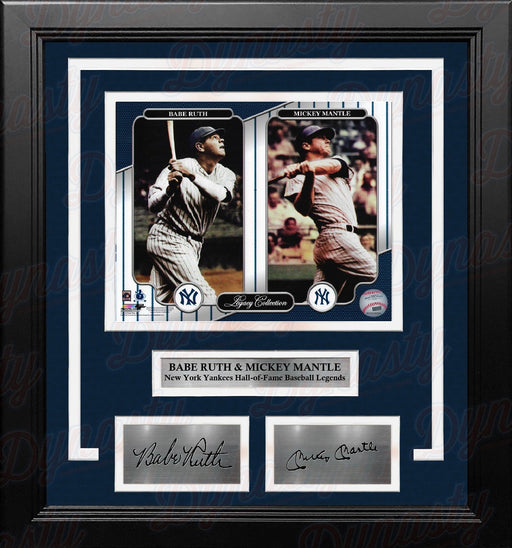 Babe Ruth & Mickey Mantle New York Yankees 8" x 10" Framed Baseball Photo with Engraved Autographs - for just $79.99! 