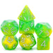 Yellow & Green Seabed Treasure RPG Dice Set - for just $13.99! 