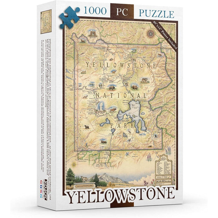 Yellowstone National Park 1000 Piece Jigsaw Puzzle Xplorer Maps - for just $29.99! 