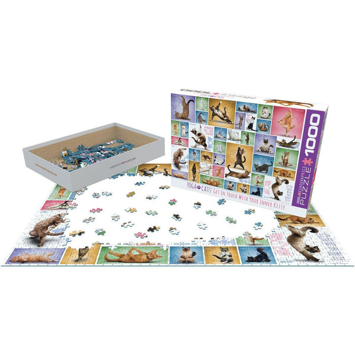 Yoga Cats 1000 Piece Jigsaw Puzzle Eurographics - for just $19.99! 