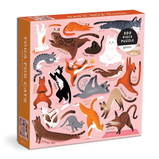 Yoga Cats 500 Piece Jigsaw Puzzle Galison - for just $17.99! 