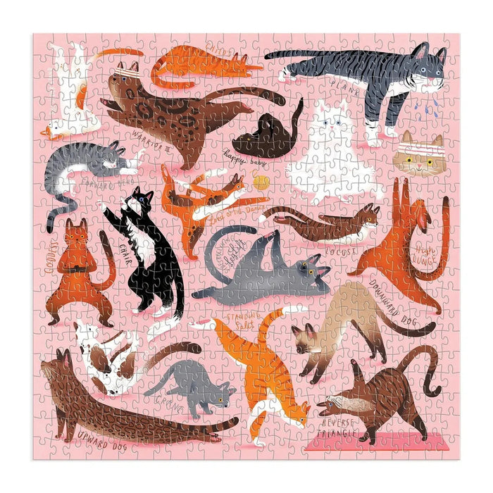 Yoga for Cats 500 Piece Jigsaw Puzzle Galison - for just $17.99! 