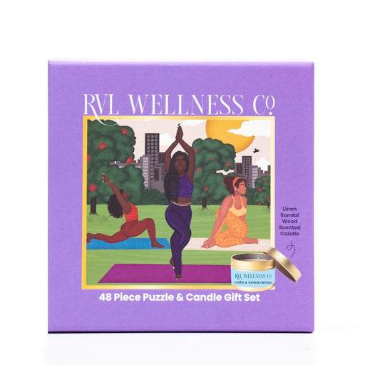 Yoga In The Park | 48 Piece Puzzle & Candle Gift Set - for just $28! 