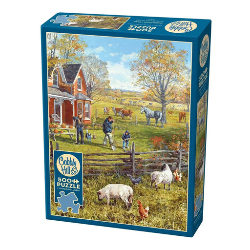 Young Family Farm 500 Piece Jigsaw Puzzle Cobble Hill - for just $17.99! 