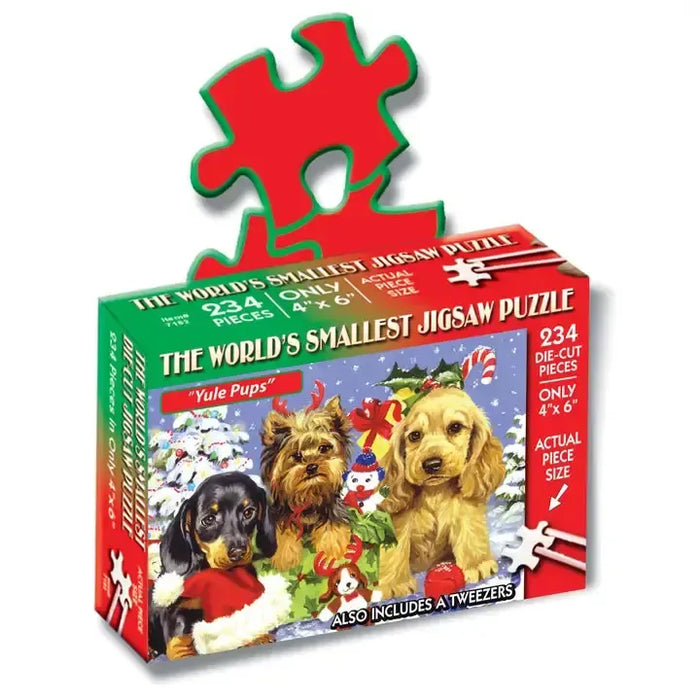 Yule Pups 234 Piece "World's Smallest" Jigsaw Puzzle TDC - for just $9.99! 