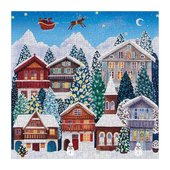 Yuletide Village 500 Piece Jigsaw Puzzle Galison - for just $17.99! 