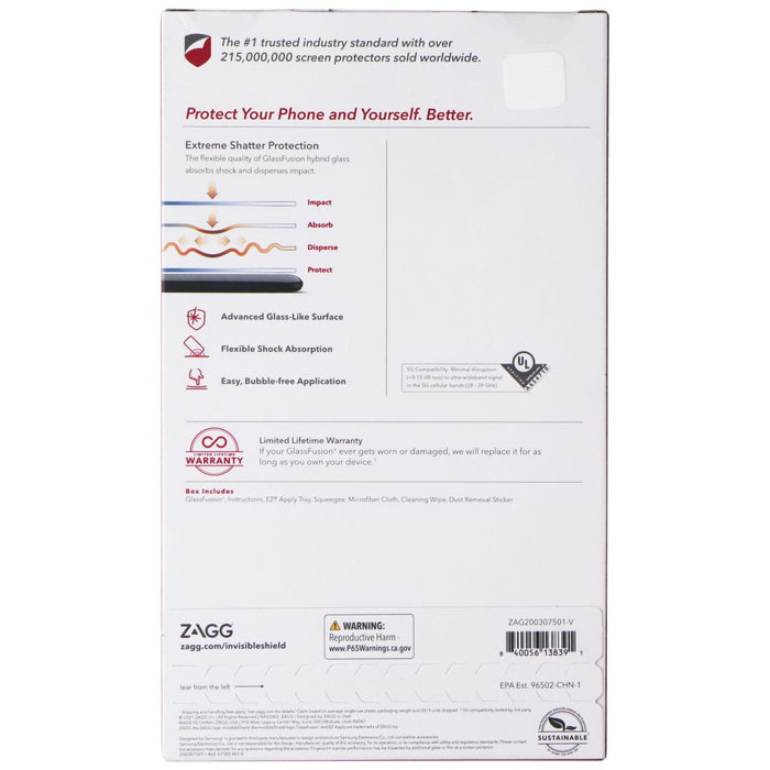 ZAGG InvisibleShield (GlassFusion+) Hybrid Glass Screen for Galaxy (S21+) 5G - for just $6.99! 