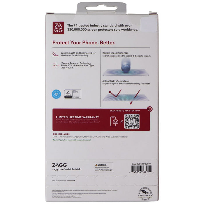 ZAGG InvisibleShield (Glass XTR2) Protector for iPhone 14 / iPhone 13 / 13 Pro - for just $14.95! 