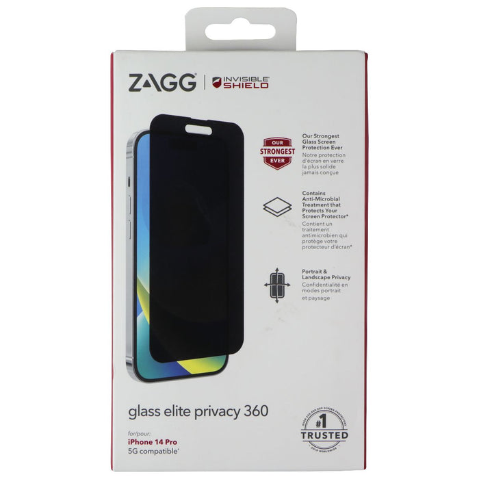 ZAGG (Glass Elite Privacy 360) Screen Protector for Apple iPhone 14 Pro - Tinted - for just $17.96! 
