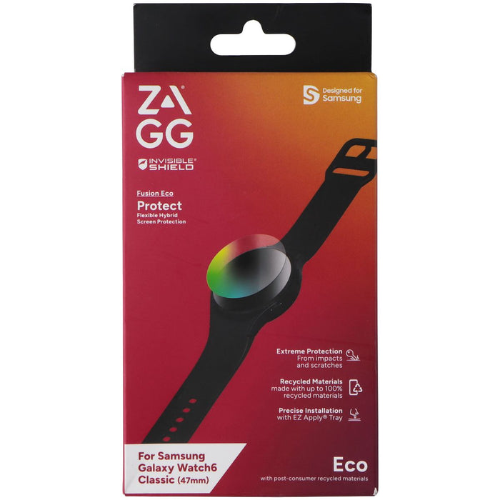 ZAGG InvisibleShield Fusion Eco Protect for Samsung Galaxy Watch6 Classic (47mm) - Just $16.76! Shop now at Retro Gaming of Denver