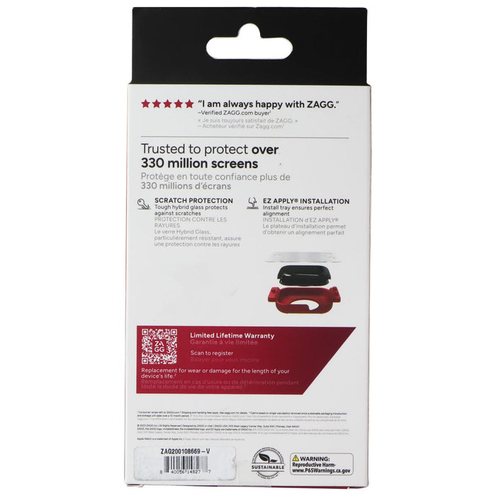 ZAGG Invisible Shield GlassFusion Screen Protector For Apple Watch 9/8/7 (45mm) - for just $12.59! 