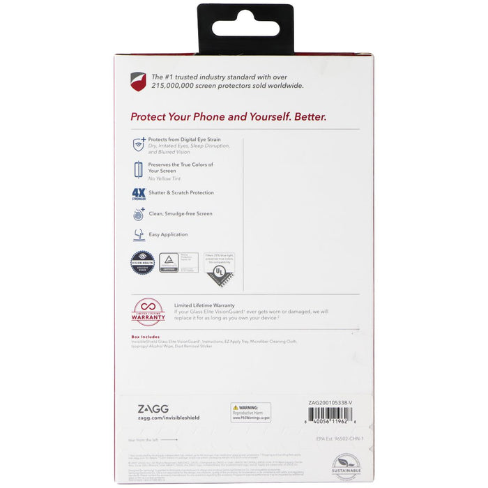 ZAGG (Glass Elite VisionGuard+) Screen Protector for V60 ThinQ 5G UW - for just $9.95! 